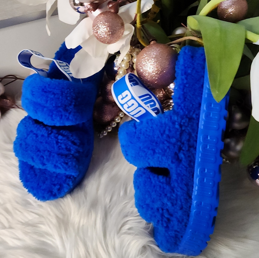 Ugg Oh Fluffita Genuine Shearling Slingback Sandal brand New - Picture 2 of 6